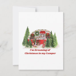 キャンピングカーの中でクリスマスを夢見る シーズンカード