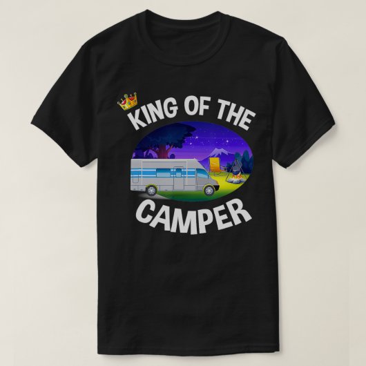 キャンピングカーの王 面白いキャンピングカー RV アバン モーターホーム Tシャツ (デザイン正面)
