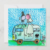 キャンピングカーの結婚式 カード (正面)