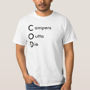 キャンピングカーのouttaは死にます tシャツ