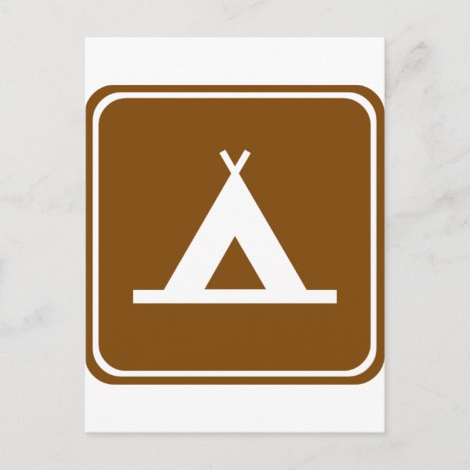 キャンピングカー専用道路標識 ポストカード (正面)