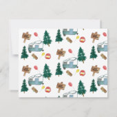 キャンピングカー ツリー キャンプ 風船 子供 誕生日 ノートカード (裏面)