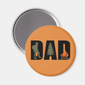 キャンピングキャンパーとハイキングハイカーパパ マグネット (正面/裏面)