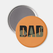 キャンピングキャンパーとハイキングハイカーパパ マグネット (正面/裏面)