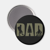 キャンピングキャンパーとハイキングハイカーパパ マグネット (正面/裏面)