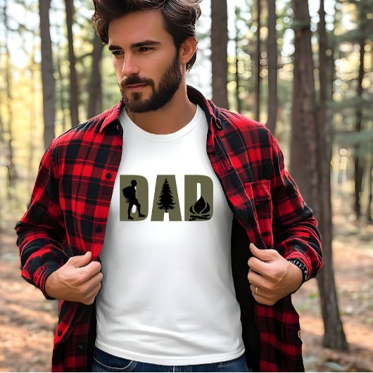 キャンピングキャンパーとハイキングハイカーパパ Tシャツ