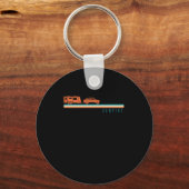 キャンピングキャンピングキャラバンrvトレーラーレトロヴィンテージ キーホルダー (正面)