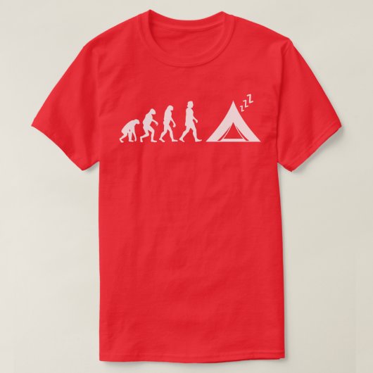 キャンピングキャンピングテント進化1 Tシャツ (デザイン正面)