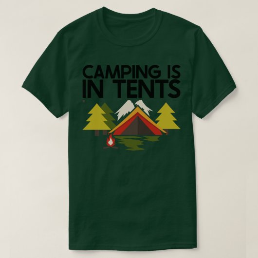 キャンピングキャンプはテント内9 Tシャツ (デザイン正面)