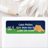 キャンピングキャンプアウトバースデーパーティー住所 シール (インサイチュ)