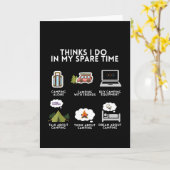 キャンピングキャンプキャンプファイヤーおもしろい自然ギフト カード (黄色い花)