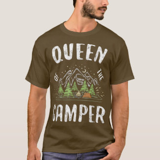 キャンピングキャンプギフトの女王 Tシャツ