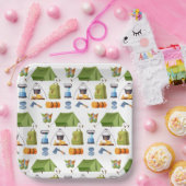 キャンピングキャンプテンバースデーパーティー ペーパープレート (パーティー)