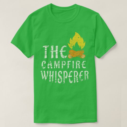 キャンピングキャンプファイアウィスパー Tシャツ (デザイン正面)
