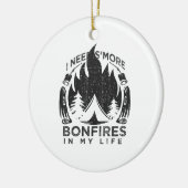 キャンピングキャンプファイアギフト セラミックオーナメント (左)