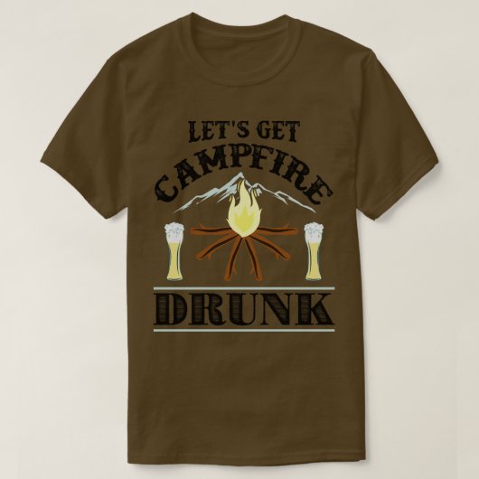 キャンピングキャンプファイア飲1 Tシャツ (デザイン正面)