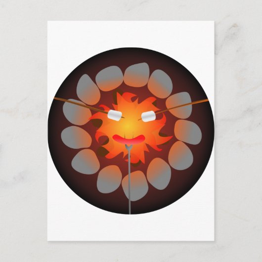 キャンピングキャンプファイア ポストカード (正面)