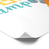 キャンピングキャンプファイヤーとキャンプアウトに行こう ポスター (角)