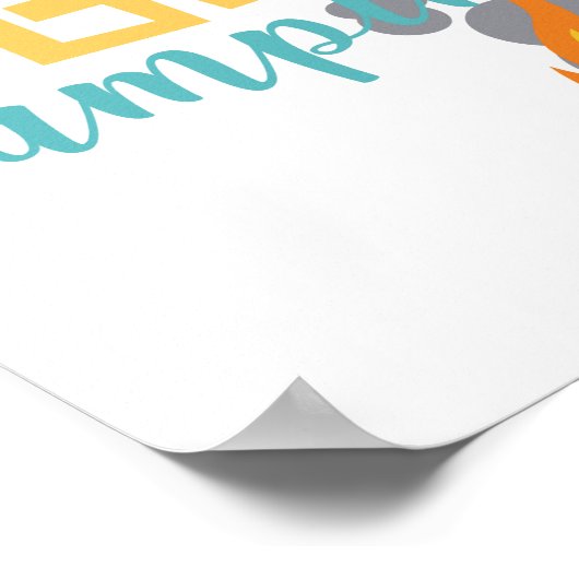 キャンピングキャンプファイヤーとキャンプアウトに行こう ポスター (角)