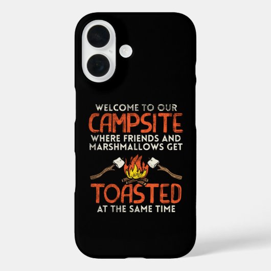キャンピングキャンプファイヤーとマシュマロ Case-Mate iPhoneケース (裏面)
