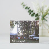 キャンピングキャンプレトロキャンプ場とギアヴィンテージトラベル ポストカード (スタンド正面)