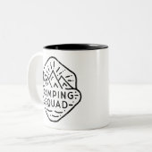 キャンピングキャンプ山好き引用文 ツートーンマグカップ (正面左)