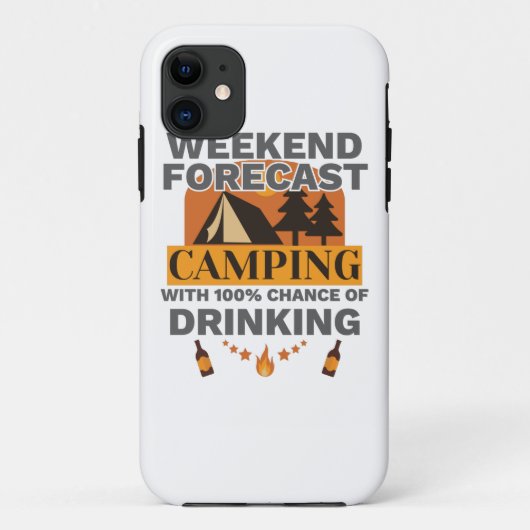 キャンピングギフトウィークエンドキャンプDrinkiの100%のチャンス Case-Mate iPhoneケース (裏面)
