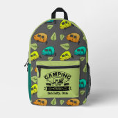 キャンピングクパーソナライズされたルー プリントバックパック (正面)
