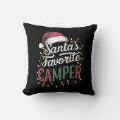 キャンピングクリスマスサンタお気に入りのカンパーギフト クッション (正面)
