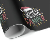 キャンピングクリスマスサンタお気に入りのカンパーギフト ラッピングペーパー (ロールコーナー)