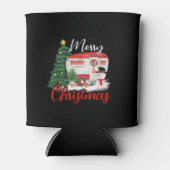 キャンピングクリスマスツリーシャツライトギフトキャンピングL 缶クーラー (正面)