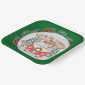 キャンピングクリスマステーマ ペーパープレート (傾斜あり)