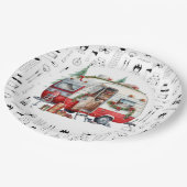 キャンピングクリスマステーマ ペーパープレート (アングル)