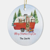 キャンピングクリスマスバンforキャンパー セラミックオーナメント (左)