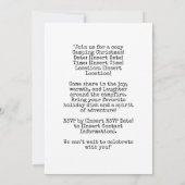 キャンピングクリスマスパーティー 招待状 (裏面)