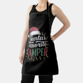 キャンピングクリスマス サンタの最も好きなキャンパーへのギフト エプロン (インサイチュ)
