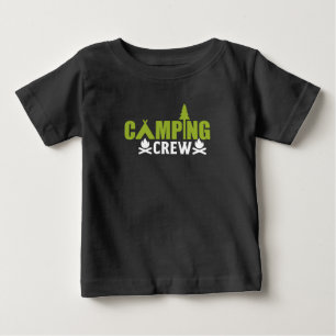 キャンピングクルーの子供用キャンプTシャツ ベビーTシャツ