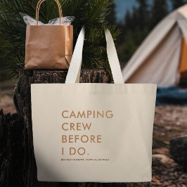 キャンピングクルー自然ベージュバチェロレッテ ラージトートバッグ