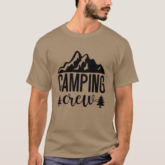 キャンピングクルー マウンテンリーズ グループ レトロ Tシャツ (正面)
