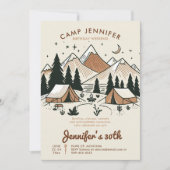 キャンピンググランプキャンプアース30thバースデーウィークエンド 招待状 (正面)