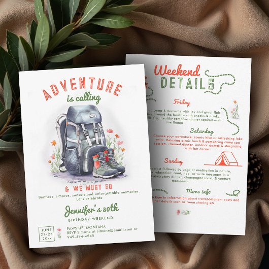 キャンピンググランプキャンプ3日30thバースデーウィークエンド 招待状