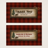 キャンピンググランプ自然結婚式の引き出物カード (正面&裏面)