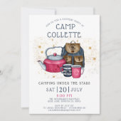 キャンピンググランプ誕生日パーティーの下ザスターズ 招待状 (正面)