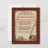 キャンピンググランプ魚釣りウェディングRSVPカード 出欠カード (裏面)