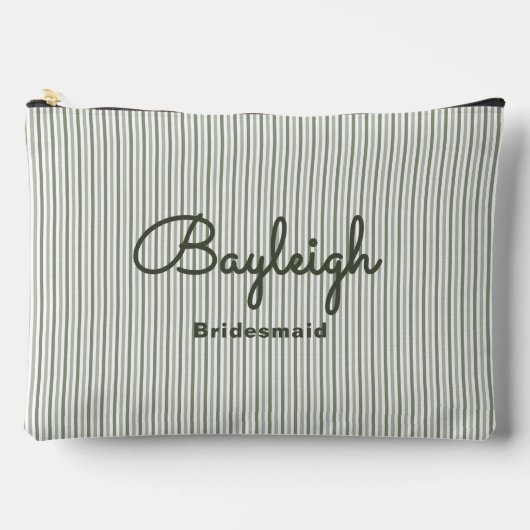 キャンピンググリーン紙吹雪花花花嫁メイド アクセサリーポーチ (正面)