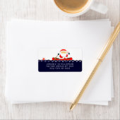 キャンピングサンタのカヤッククリスマス ラベル (インサイチュ)