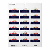 キャンピングサンタカヤッククリスマス ラベル (フルシート)