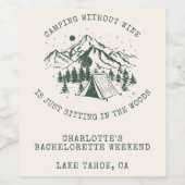 キャンピングシンプルモダンバチェロレッテきらめく ワインラベル (シングルラベル)