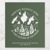 キャンピングシンプルモダンバチェロレッテきらめく ワインラベル (シングルラベル)