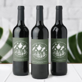 キャンピングシンプルモダンバチェロレッテきらめく ワインラベル